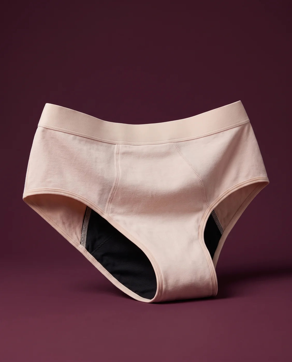 The absorbent underwear in a simple, wearable shape